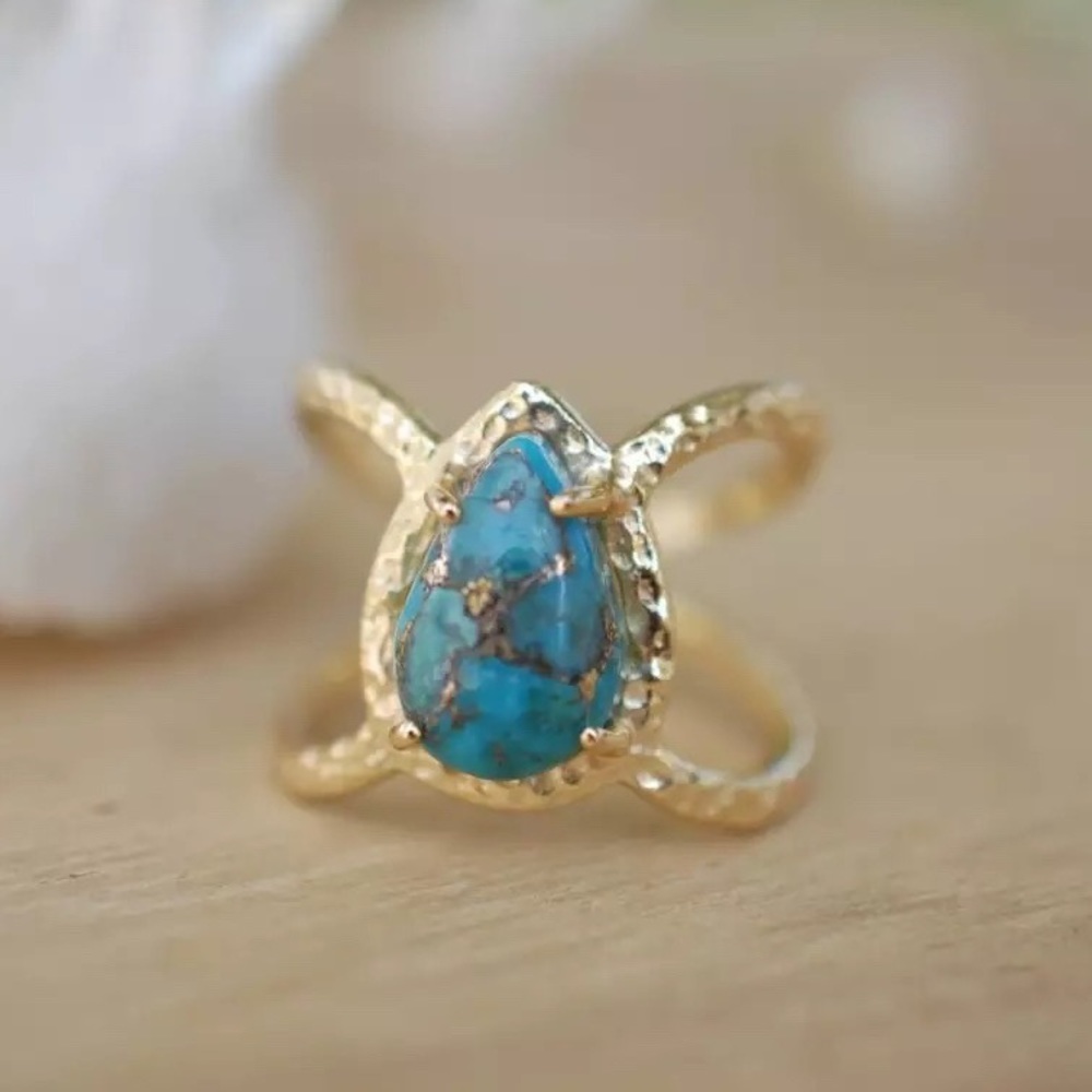 🍒3/$30 New Vintage Turquoise Ring - Picture 3 of 6